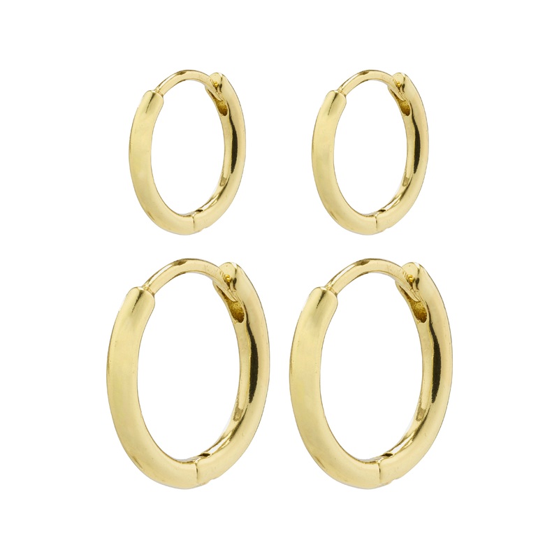 ARIELLA hoop earrings 2-in-1 set gold-plated