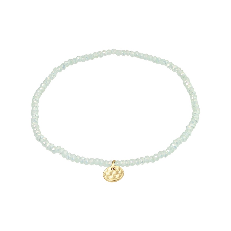 INDIE bracelet green, gold-plated