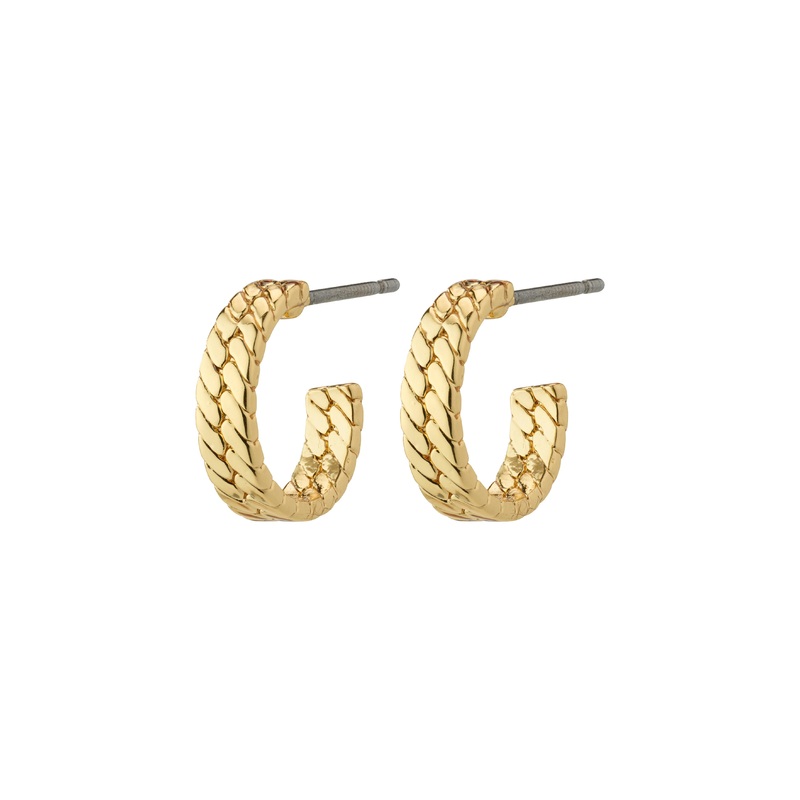 JOANNA snake chain hoop earrings gold-plated