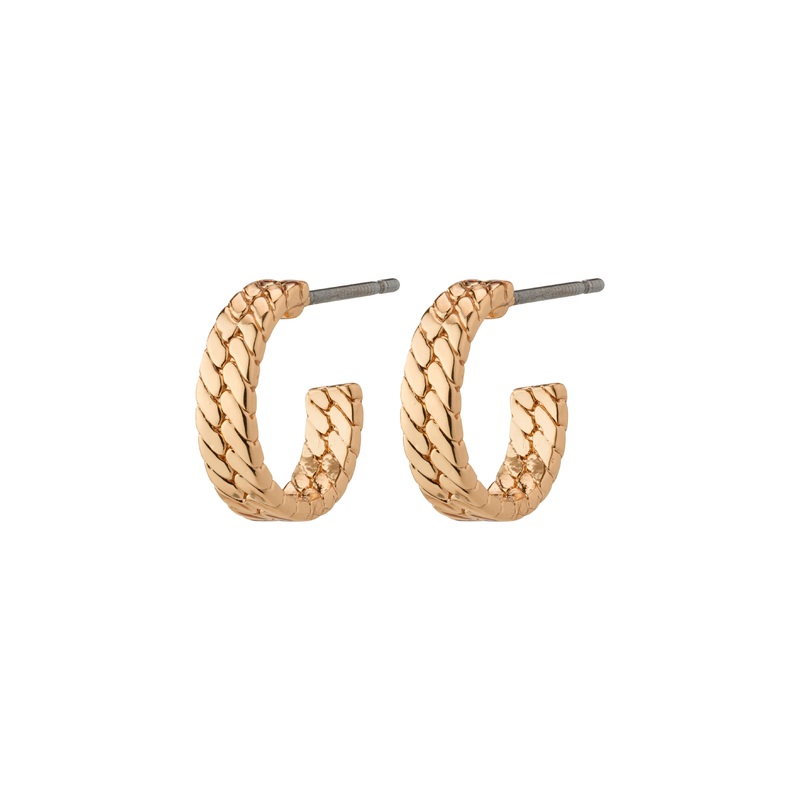 JOANNA snake chain hoop earrings rosegold-plated