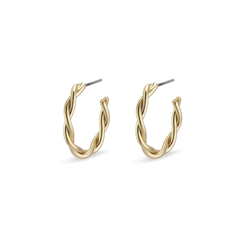 NAJA twisted hoop earrings gold-plated