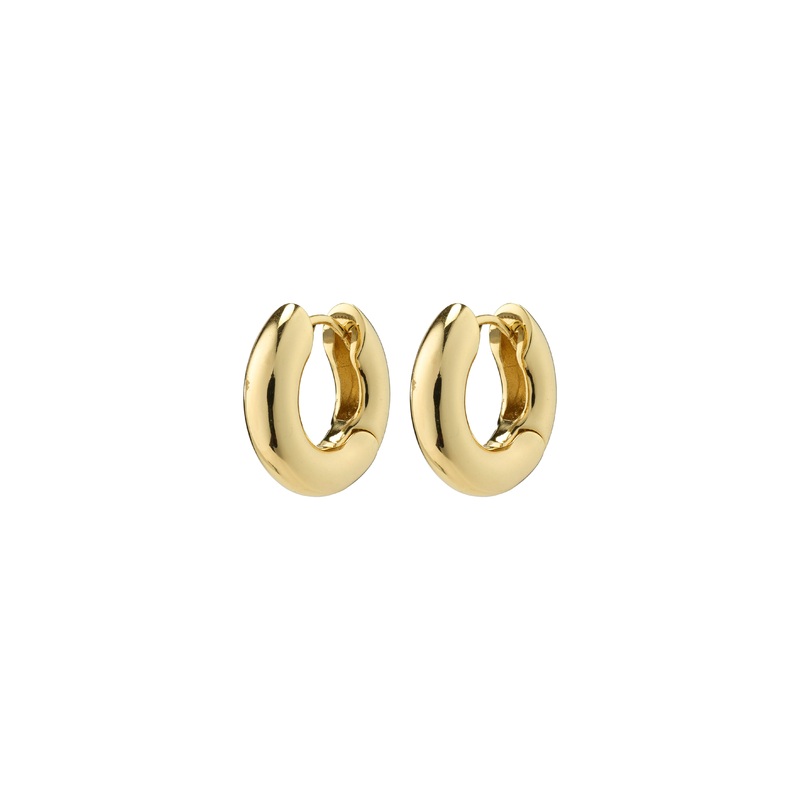 AICA chunky huggie hoop earrings gold-plated