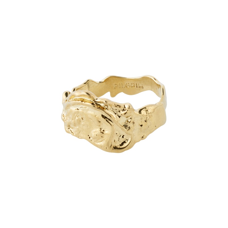 BLOSSOM organic shaped ring gold-plated
