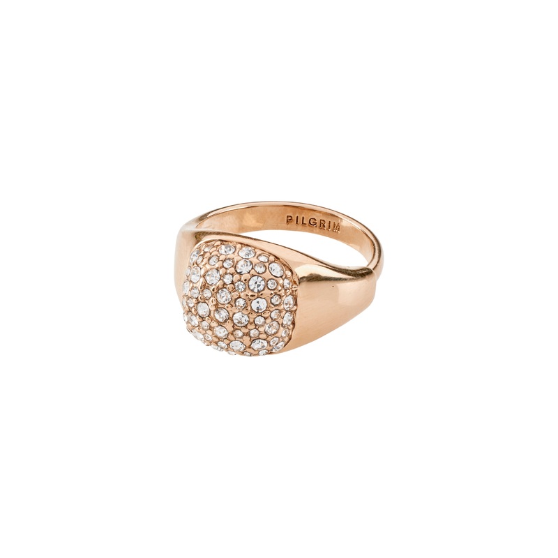 CINDY crystal ring rosegold-plated