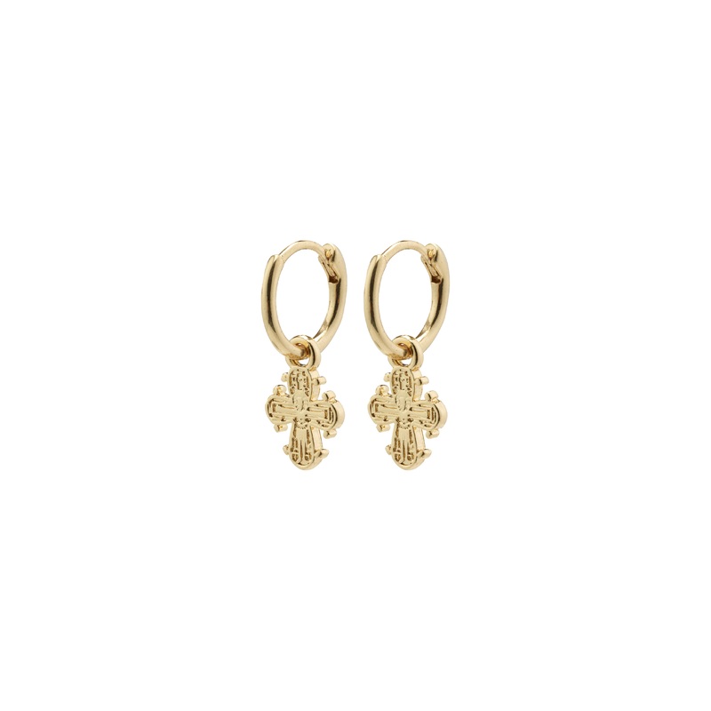 DAGMAR huggie hoop earrings gold-plated