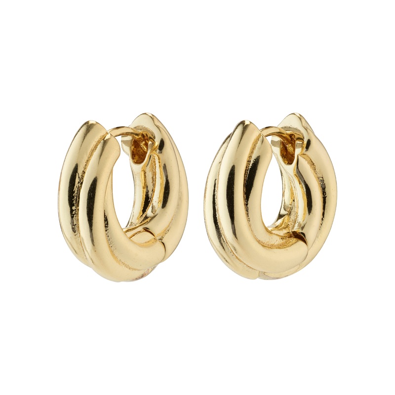 EDEA chunky huggie hoops gold-plated