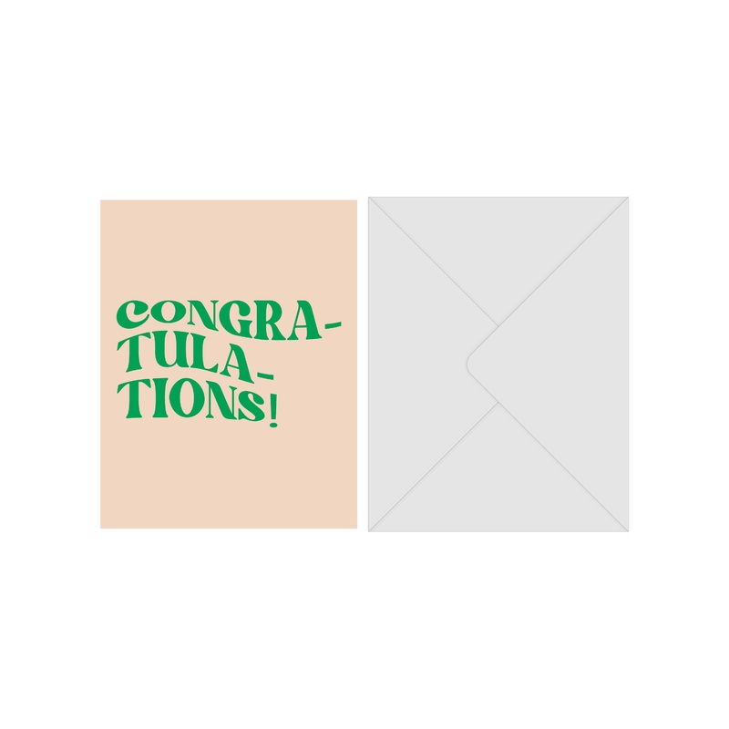 Greeting card, “Congratulations” with envelope