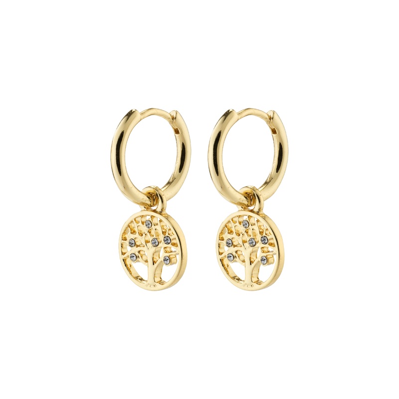 IBEN tree-of-life hoop earrings gold-plated