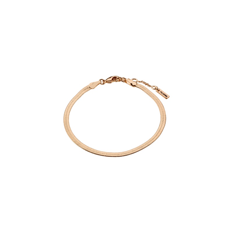 JOANNA flat snake chain bracelet rosegold-plated