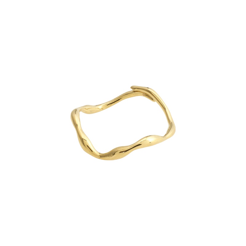 LULU organic shaped stack ring gold-plated