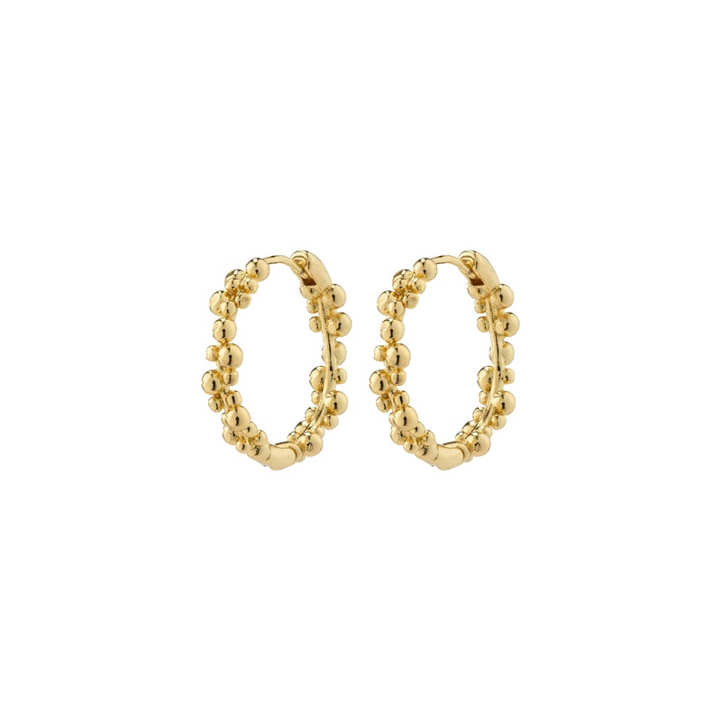 SOLIDARITY medium bubbles hoop earrings gold-plated