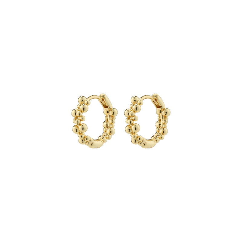 SOLIDARITY small bubbles hoop earrings gold-plated