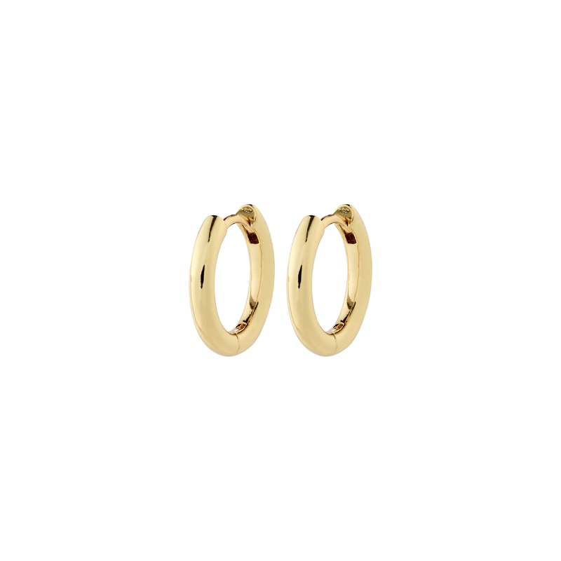 CHARM small hoop earrings gold-plated
