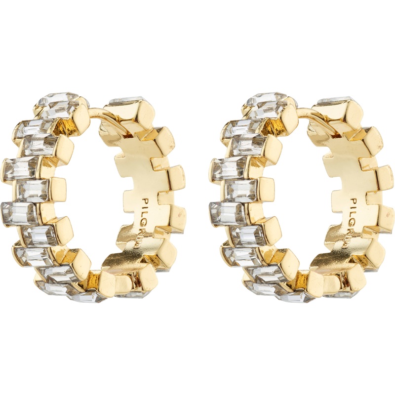 HELI crystal hoop earrings gold-plated