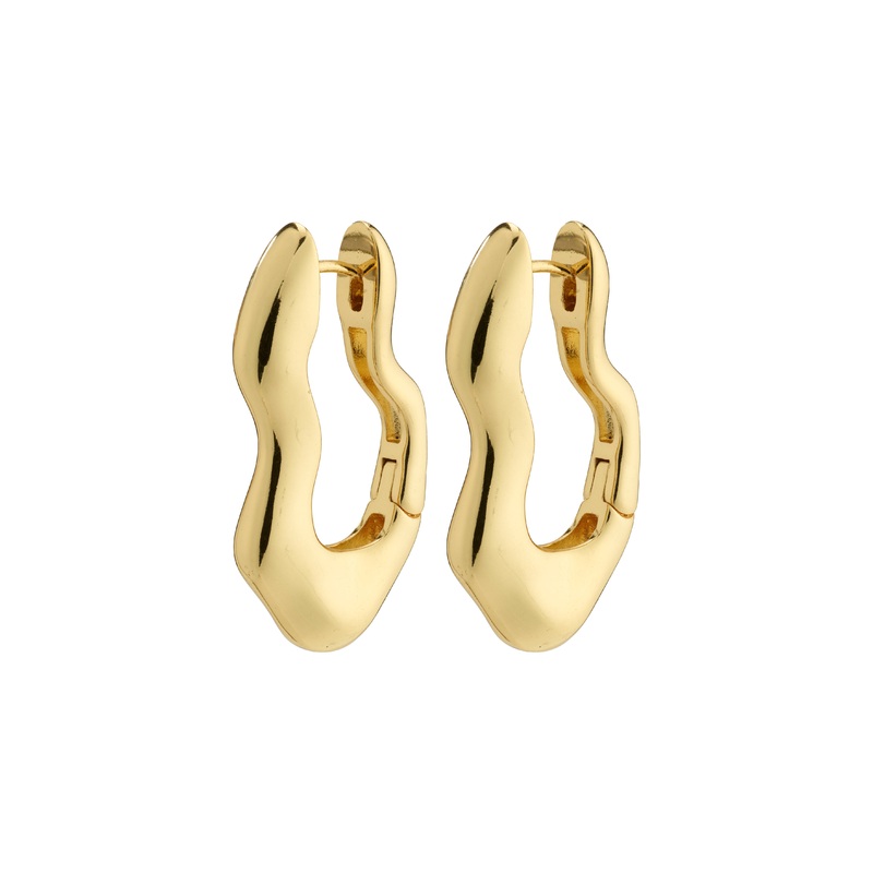 LOULIA wavy earrings gold-plated