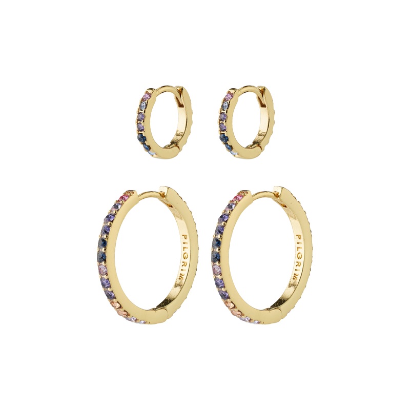 REIGN hoops, 2-in-one set, gold-plated