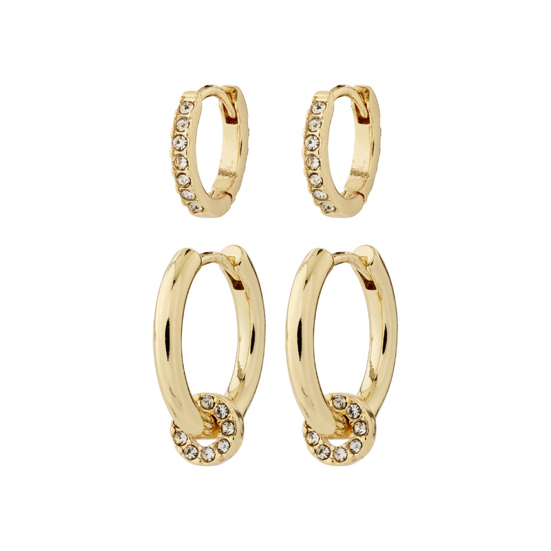 SCOTTIE earrings 2-in-1 set gold-plated