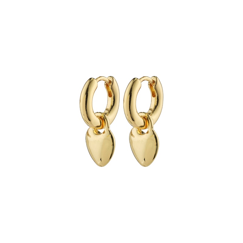 SOPHIA heart hoops gold-plated