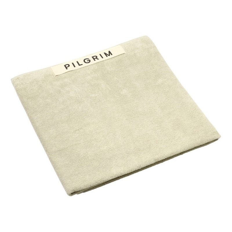 Beach Towel, 100 x 150 cm, beige with  logo
