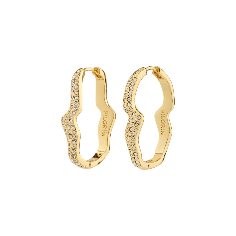 CONNECT crystal earrings gold-plated