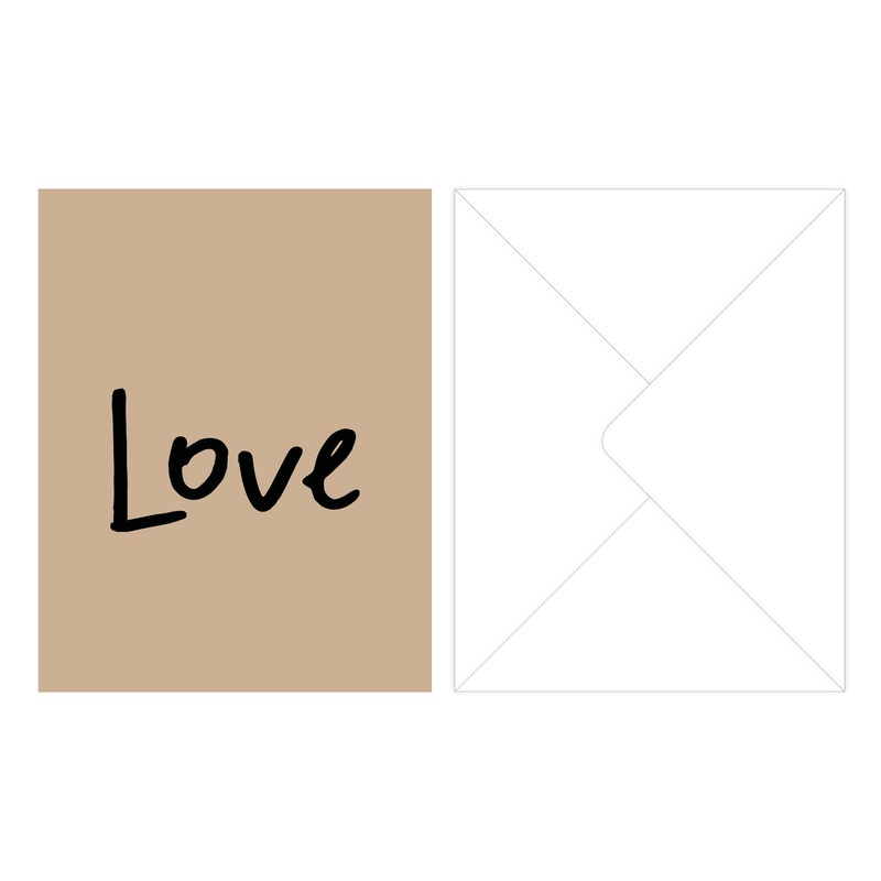 Greeting card, “Love” with envelope