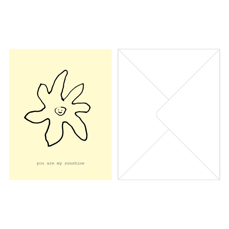 Greeting card, “You are my sunshine” with envelope