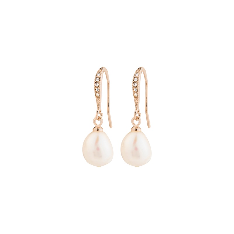 JASMIN pearl earrings rose gold-plated
