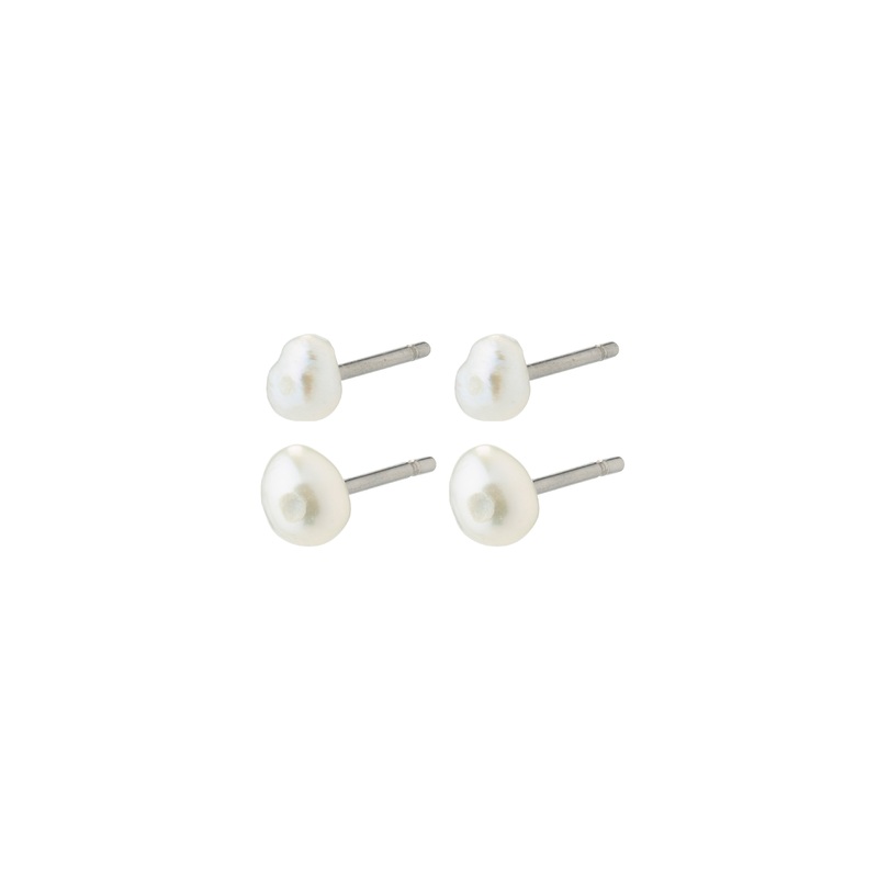 JOHANNE pearl earrings 2-in-1 set