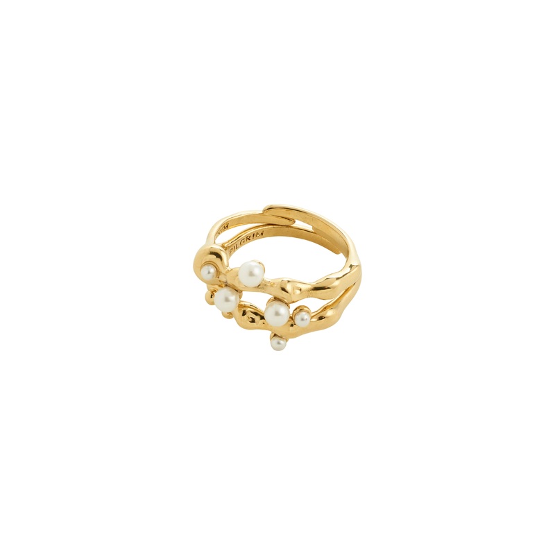HADLEY rings, 2-in-1 set, gold-plated