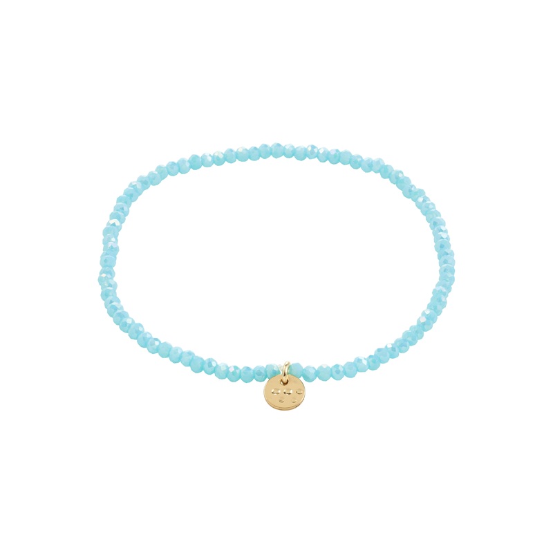 INDIE bracelet skyblue, gold-plated