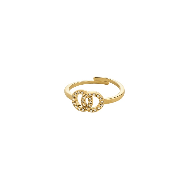 LULU halos stack ring gold-plated