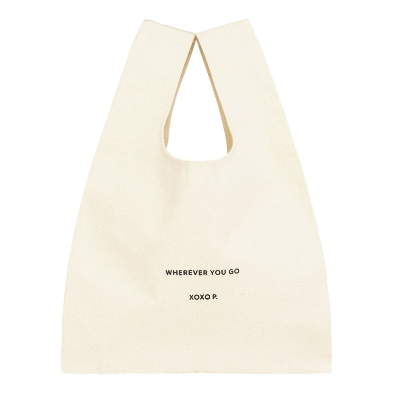 Small Fashion canvas tote-bag, off-white