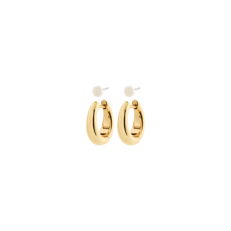 STARLIGHT earrings 2-in-1 set gold-plated