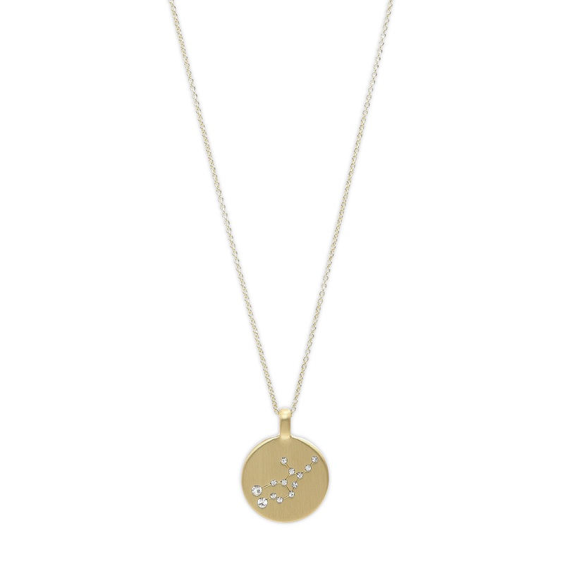VIRGO Zodiac Sign Coin Necklace, gold-plated