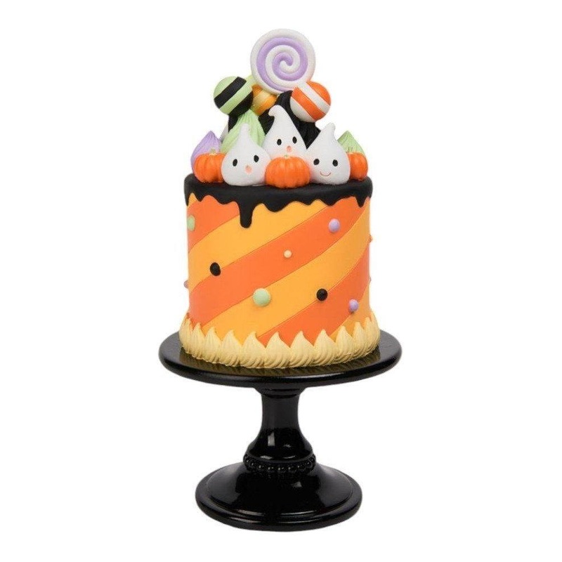 12″ Orange Resin Halloween Cake