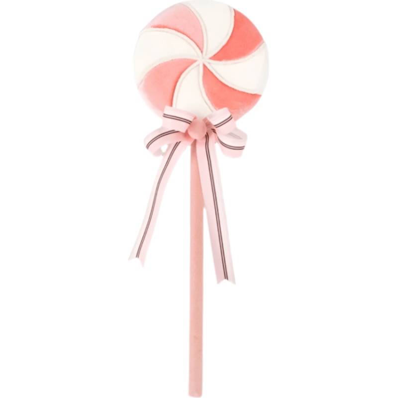 20in Pink and White Swirl Lollipop