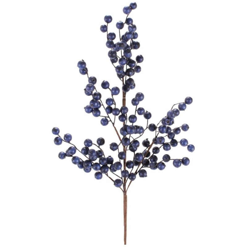 29 Crabapple Christmas Spray: Navy Blue