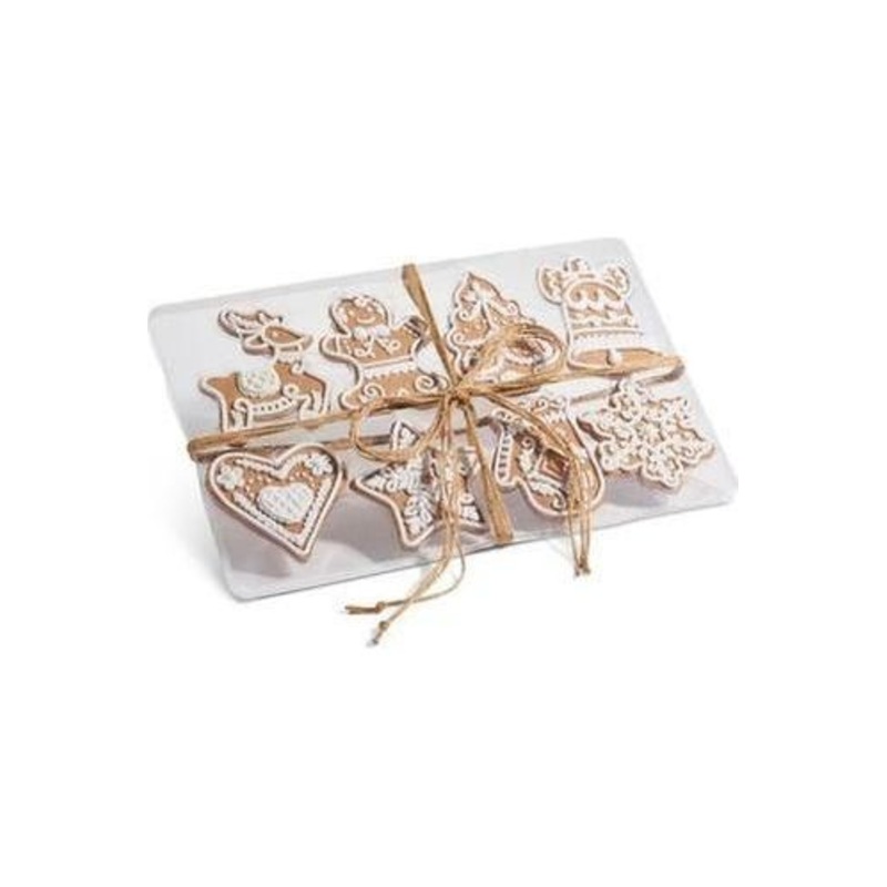 4.75″ Box of Gingerbread Cookie Christmas Ornaments