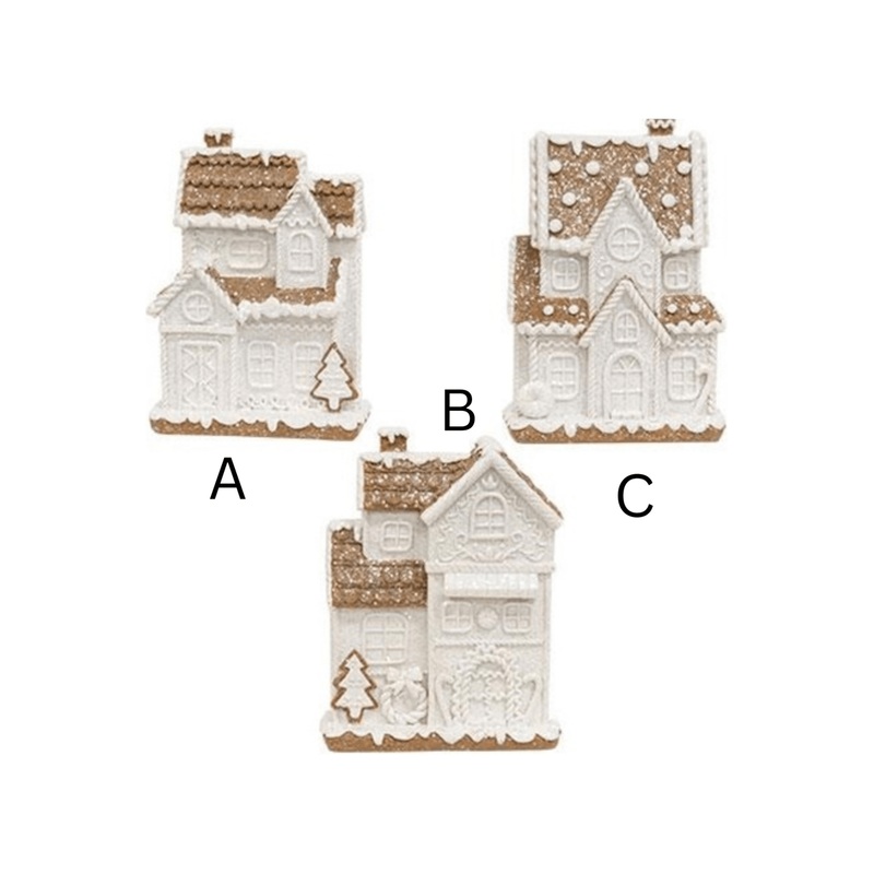 5.5″ Glitter Gingerbread Holiday Townhouse