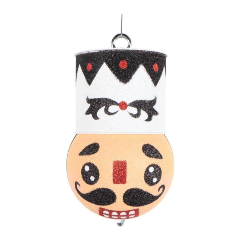8.5″ Holiday Nutcracker Ornament: Black & White