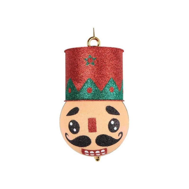 8.5″ Holiday Nutcracker Ornament: Red & Green