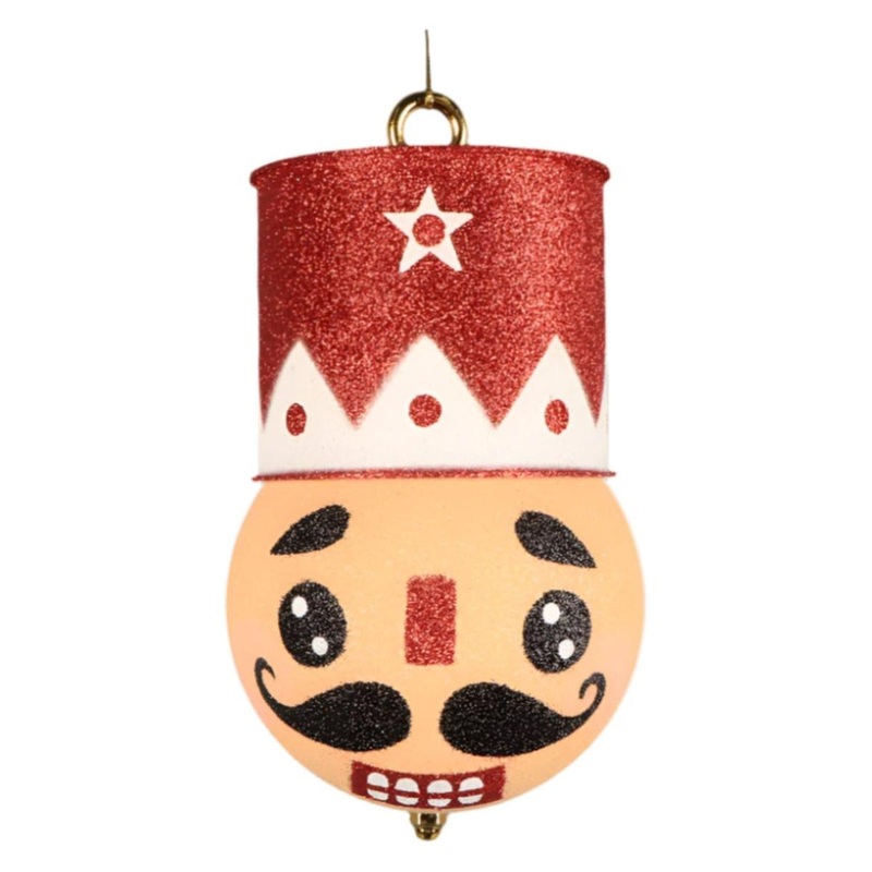 8.5″ Holiday Nutcracker Ornament: Red & White
