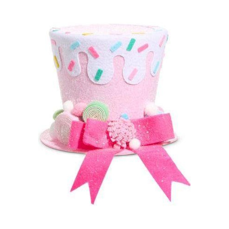 8.5″ Pink Sprinkles Top Hat
