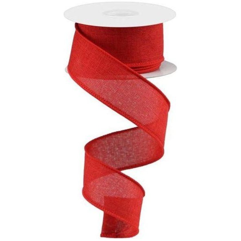 1.5″ Royal Canvas Ribbon: Red (10 Yards)
