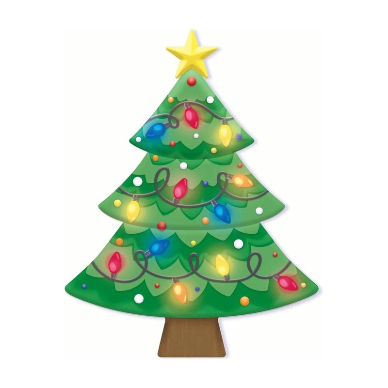 12″ Metal Embossed Hanger: Christmas Lights