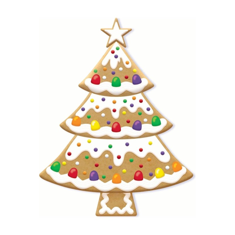12″ Metal Embossed Hanger: Gingerbread Tree Gumdrops