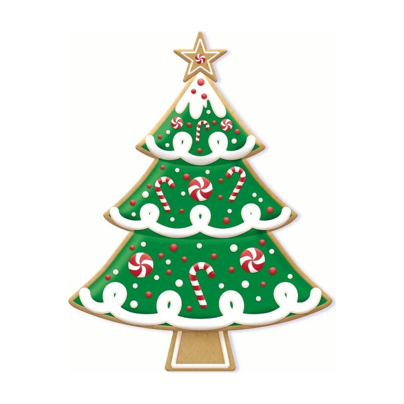 12″ Metal Embossed Hanger: Peppermint Cookie Tree