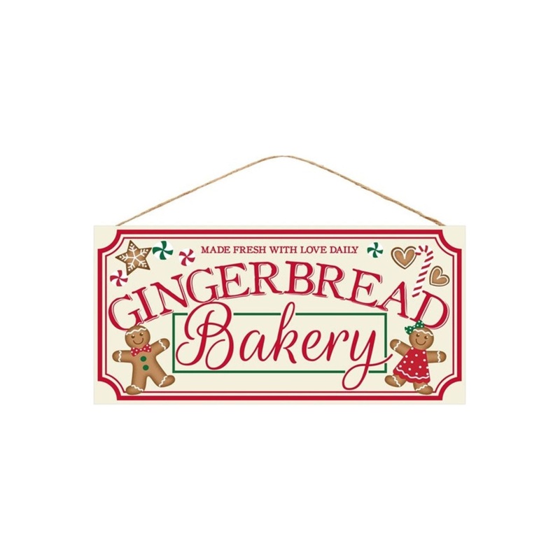 12″ Wooden Sign: Gingerbread Bakery