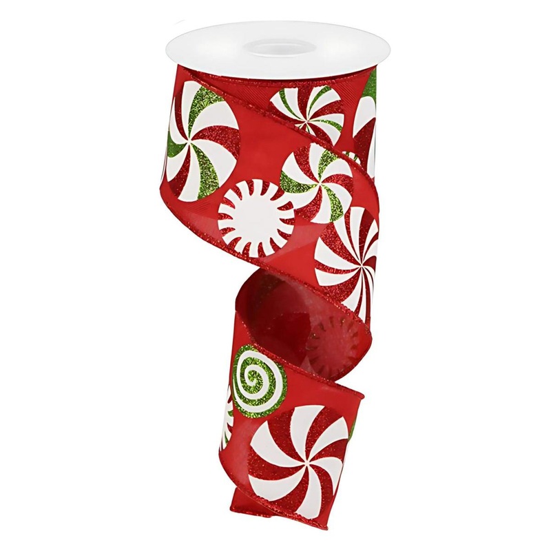 2.5″ Bold Peppermint Royal Ribbon: Red (10 Yards)
