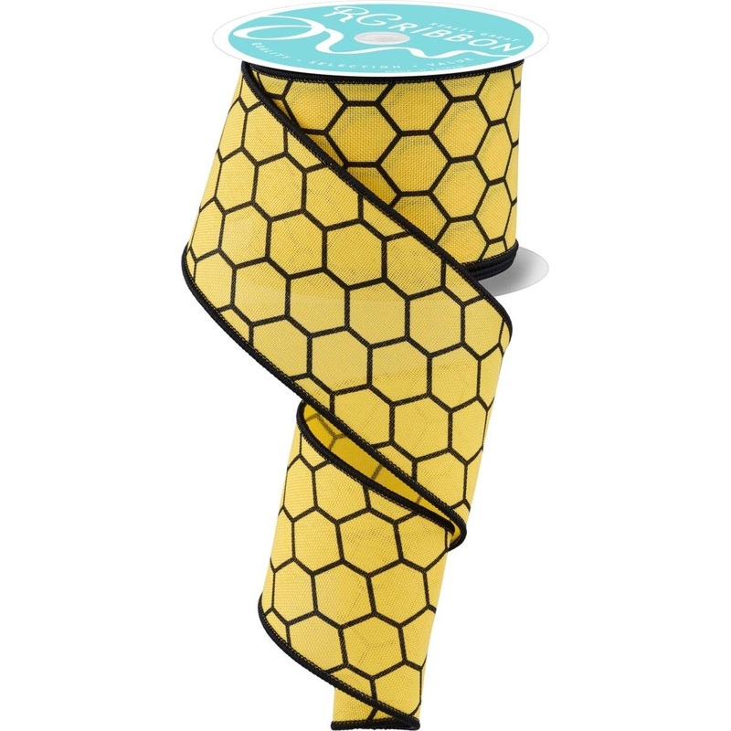 2.5″ Honeycomb Ribbon: Yellow (10 Yards)